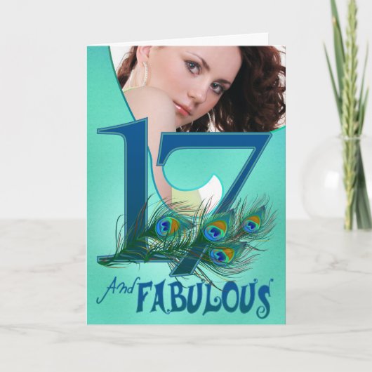 17e verjaardag sjabloon Kaarten (Voorkant)