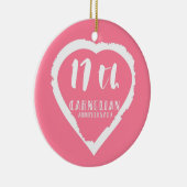 17e verjaardag traditionele carnelische bruiloft keramisch ornament (Rechts)