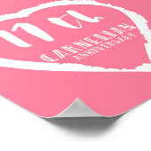 17e verjaardag traditionele carnelische bruiloft poster (Hoek)