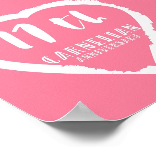 17e verjaardag traditionele carnelische bruiloft poster (Hoek)