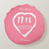 17e verjaardag traditionele carnelische bruiloft rond kussen (Achterkant)