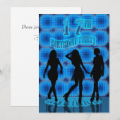 17e verjaardag uitnodiging van de Birthday Party,  (Voorkant / Achterkant)