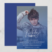 17e verjaardag uitnodiging Verjaardagsfeest Foto j (Voorkant / Achterkant)