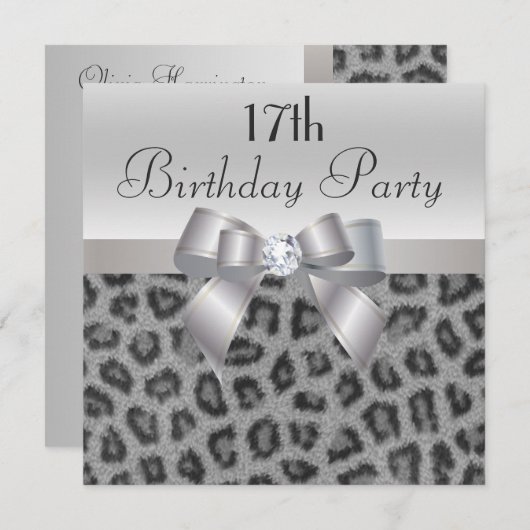 17e verjaardag van de lakens kaart (Voorkant / Achterkant)