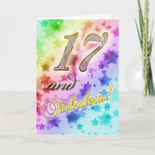 17e verjaardag voor iemand Fabulous Kaart (Voorkant)