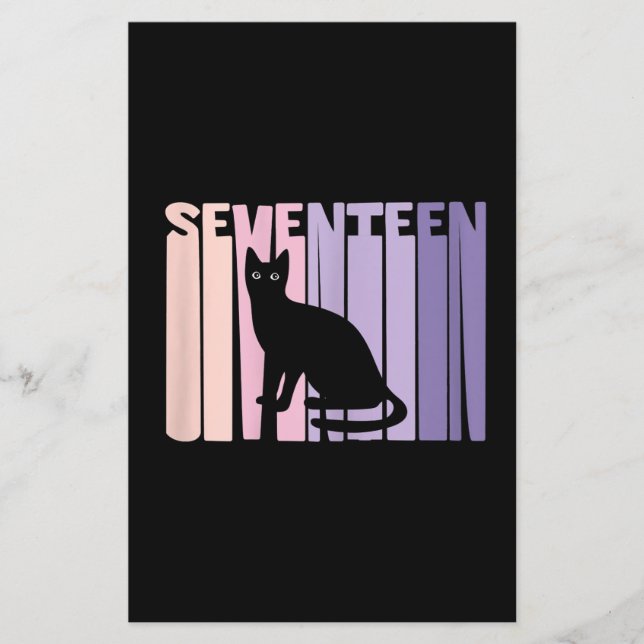 17e verjaardagscadeau | Schattigee kattenliefhebbe (Voorkant)