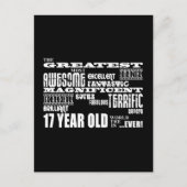 17e Verjaardagsfeest Grootste Zeventienjarige Uitnodiging Briefkaart (Voorkant)