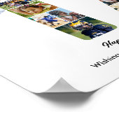 17e verjaardagsfeest Nummer 17 fotocollage Poster (Hoek)