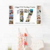 17e Verjaardagsfeest Nummer 17 Fotocollage Spandoek (Insitu)