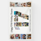 17e Verjaardagsfeest Nummer 17 Fotocollage Spandoek (Verticaal)
