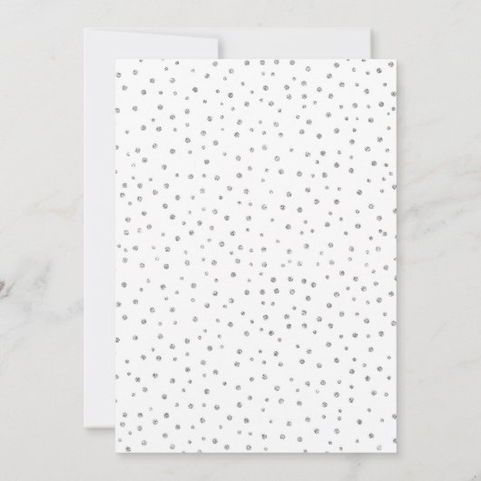 17e Verjaardagsfeest - Zilveren Ballonnen Paarse Kaart (Achterkant)