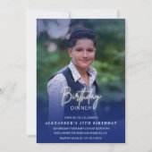 17e verjaardagsuitnodiging Verjaardagsdiner Foto M Kaart (Voorkant)