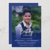 17e verjaardagsuitnodiging Verjaardagsdiner Foto M Kaart (Voorkant / Achterkant)