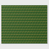 17e (zeventiende) gebeurtenis groen Faux Gold Cadeaupapier (Vlak)