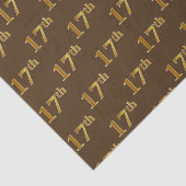 17e (zeventiende) gebeurtenis in bruin Faux Gold Tissuepapier (Detail)
