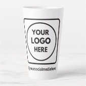 17oz aangepaste logo hoge Latte geen minimum promo Mok (Voorkant)