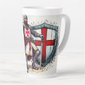 17oz Latte Mok met Crusader Knight ontwerp (Rechterhoek)