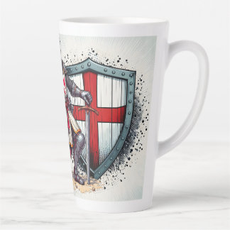 17oz Latte Mok met Crusader Knight ontwerp