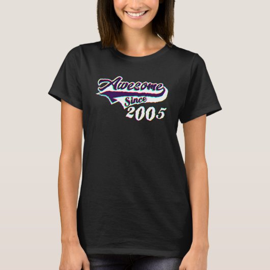 17th Birthday Awesome Since 2005 Age Of Perfection T-shirt (Voorkant)