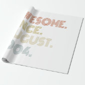 17th Birthday Awesome Since August 2004 17 Year Ol Cadeaupapier (Uitgerold)