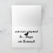 17th birthday, daughter, butterfly, black & white. kaart (Binnen)