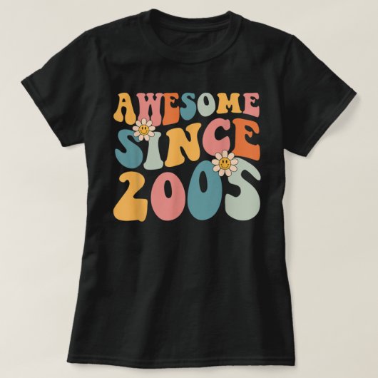 17th Birthday Gifts Awesome Since 2005 17 Years Ol T-shirt (Design voorkant)
