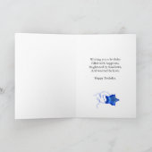 17th birthday with disco ball and rainbow of stars kaart (Binnen)