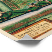 17th Century Antiek London, England Street Map Poster (Hoek)