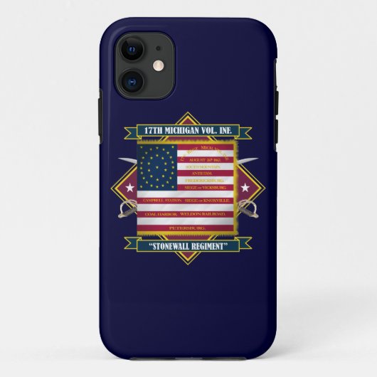 17th Michigan Vrijwillige Infanterie Case-Mate iPhone Case (Achterkant)