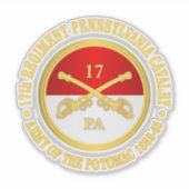 17th Pennsylvania Cavalerie Sticker (Voorkant)