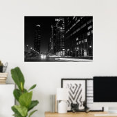 17th Street & Atlantic Station in zwart-wit Poster (Thuiskantoor)