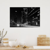 17th Street & Atlantic Station in zwart-wit Poster (Keuken)