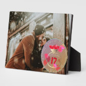 17th Wedding Jubileum Aangepaste foto horizontaal Fotoplaat (Zijkant)