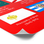 1800 AD-vlaggen van de wereld Poster (Hoek)