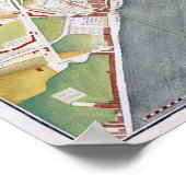 1800 Bordeaux, Frankrijk City Plan Poster (Hoek)