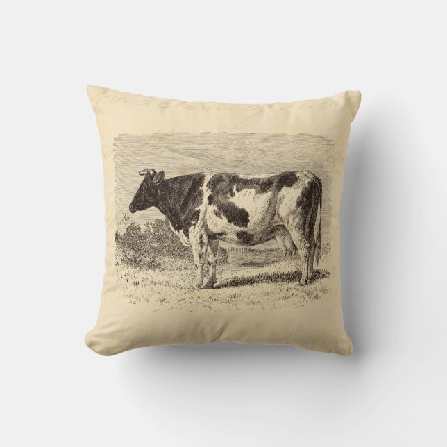  1800 grote Nederlandse koeienvangers Geel Kussen (Voorkant)