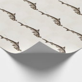  1800 Hammerhead Shark Old Hammer Head Cadeaupapier (Hoek)