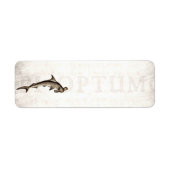 1800 Hammerhead Shark Old Hammer Head Etiket (Voorkant)