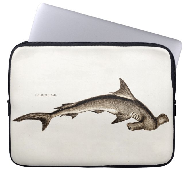  1800 Hammerhead Shark Old Hammer Head Laptop Sleeve (Voorkant)