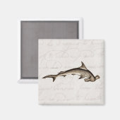  1800 Hammerhead Shark Old Hammer Head Magneet (Voorkant / Achterkant)