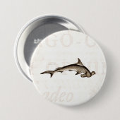  1800 Hammerhead Shark Old Hammer Head Ronde Button 7,6 Cm (Voorkant /achterkant)