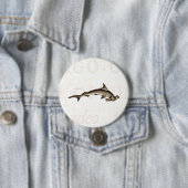  1800 Hammerhead Shark Old Hammer Head Ronde Button 7,6 Cm (In situ)
