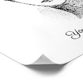 1800 Kunst van een vrouw in een bloemenPet Poster (Hoek)