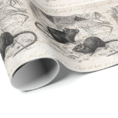 1800-serie Barn Mouse Retro Mice Parchment Cadeaupapier (Rol Hoek)