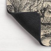 1800s Afrikaanse dieren ter illustratie van diere Muismat (Hoek)