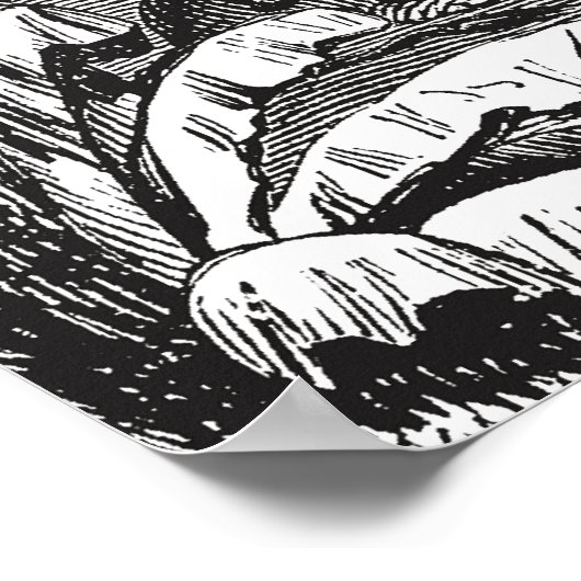  1800s Afrikaanse dieren ter illustratie van diere Poster (Hoek)