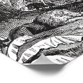  1800s Afrikaanse dieren ter illustratie van diere Poster (Hoek)