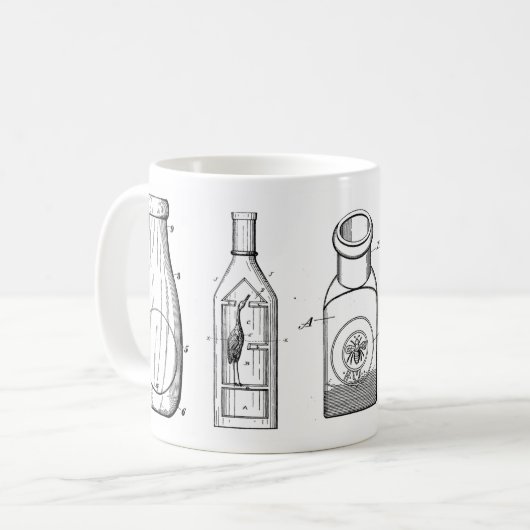 1800s Antiek Mok flessen koffie (Voorkant links)