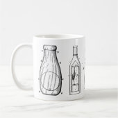 1800s Antiek Mok flessen koffie (Links)