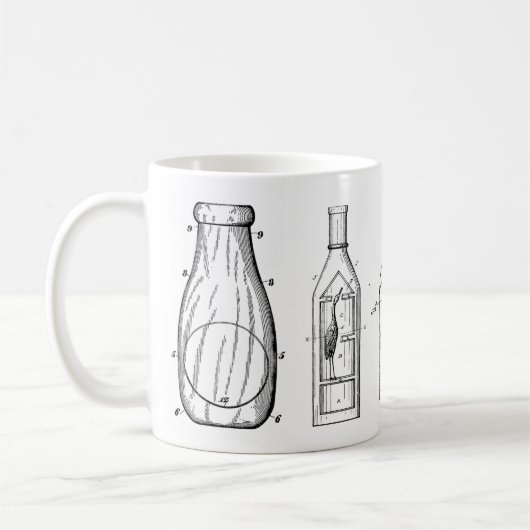 1800s Antiek Mok flessen koffie (Links)